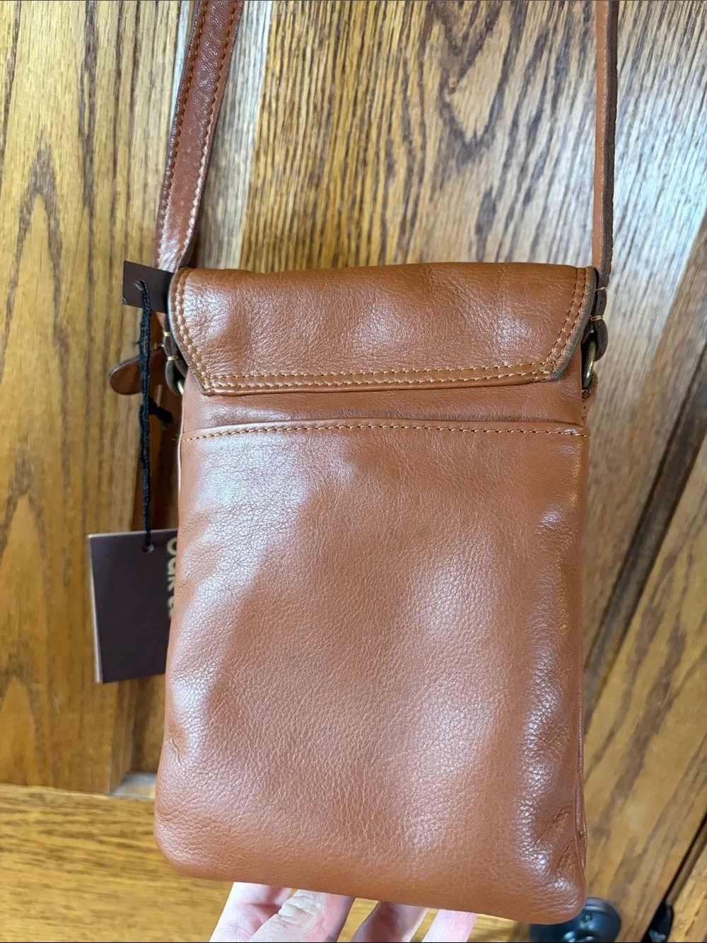 Oak & Tan Linzia Leather Crossbody